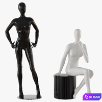 Abstract female mannequin 3D Model Vray, Corona