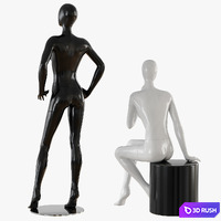 Abstract female mannequin 3D Model Vray, Corona