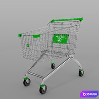 Set of baskets for the store 3D Model Vray, Corona