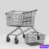 Set of baskets for the store 3D Model Vray, Corona
