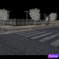 Paving and Sidewalk # 3 3D Model Vray