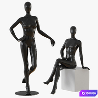 Abstract female mannequin 3D Model Vray, Corona