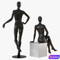Abstract female mannequin 3D Model Vray, Corona