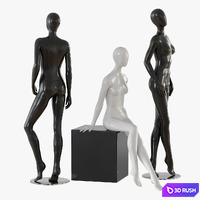 Abstract female mannequin 3D Model Vray, Corona