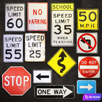 Metal Signs №13 3D Model Vray
