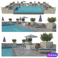 Swimming Pool # 7 3D Model Vray