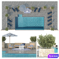Swimming Pool # 7 3D Model Vray
