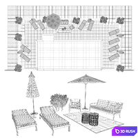 Swimming Pool # 7 3D Model Vray