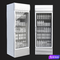 Coca-Cola fridge 3D Model Vray