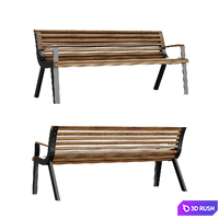 Park bench mmcite diva 3D Model Corona