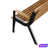 Park bench mmcite diva 3D Model Corona