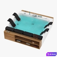 Blubleu thai art bath jacuzzi 3D Model Vray