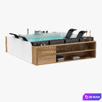 Blubleu thai art bath jacuzzi 3D Model Vray
