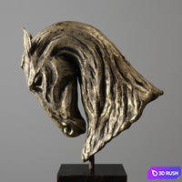 Bronze sculpture 3D Model Corona