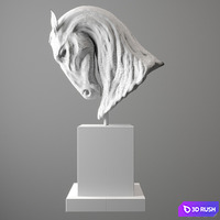 Bronze sculpture 3D Model Corona