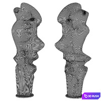 1970s Belgian Abstract Sculpture 3D Model Vray