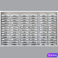 Refrigerator in a liquor store with a collection of wine. Alcohol 3 3D Model Corona