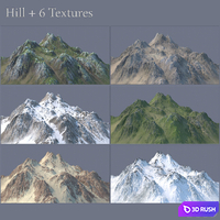 Hill (6 Textures) 3D Model Vray