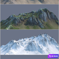 Hill (6 Textures) 3D Model Vray