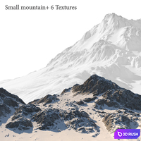 Small mountain + 6 Textures 3D Model Vray