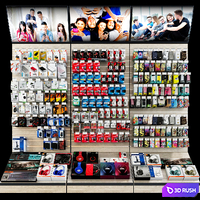 Mobile Phone Shop 3D Model Vray, Corona