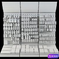 Mobile Phone Shop 3D Model Vray, Corona