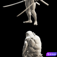 Ninja Turtle - Leonardo 3D Model Vray