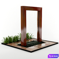Waterfall 3D Model Vray