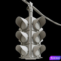 Traffic light 3D Model Corona