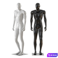 Faceless male mannequin 32 3D Model Vray