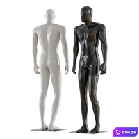 Faceless male mannequin 32 3D Model Vray