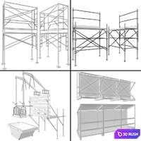 Scaffolding and structures 3D Model Vray, Corona