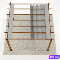 Paragon florence pergola 3D Model Vray, Corona