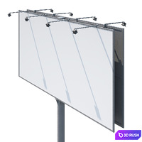 Billboard 3D Model Vray, Corona