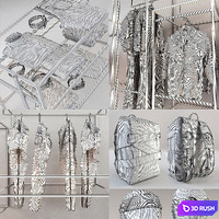 Clothing and accessories for the store 3D Model Vray