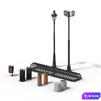Set of improvement elements N1 3D Model