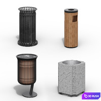 Set of improvement elements N1 3D Model Vray