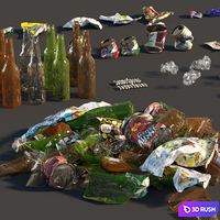 Trash2 3D Model Vray, Corona