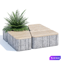 Uniun seating 3D Model Vray, Corona