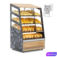 Bread rack OvenBake 3D Model Vray
