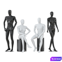 Four faceless man 31 3D Model Vray