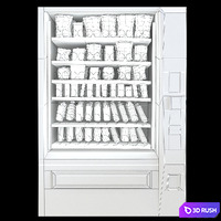 Vending machine 3D Model Vray