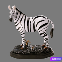 Decorative zebra figurine 3D Model Corona