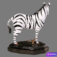 Decorative zebra figurine 3D Model Corona