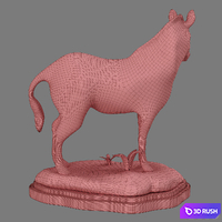 Decorative zebra figurine 3D Model Corona