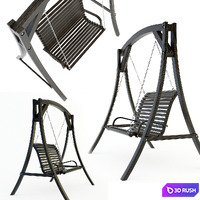 Brandi Porch Swing with Stand 3D Model Vray