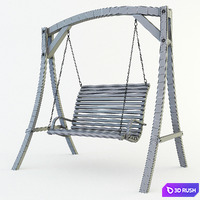 Brandi Porch Swing with Stand 3D Model Vray