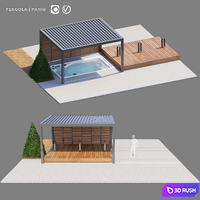 Pergola Recreation Area | Pergola patiento 3D Model Vray, Corona
