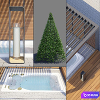 Pergola Recreation Area | Pergola patiento 3D Model Vray, Corona