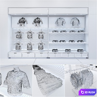 Clothes shop athletic wear 02 3D Model Vray
